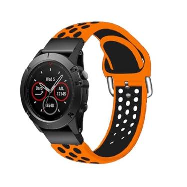 Imagem de AXPTI Pulseira de silicone de liberação rápida de 22/26 mm para Garmin Fenix 6X Pro 5 5XPlus Descent Mk2 MK1 Tactix Delta EasyFit (A,26 mm Descent Mk1 MK2)