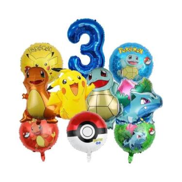 Imagem de Decoração De Festa De Aniversário Infantil Conjunto De Balões De Desen