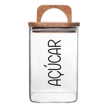 Imagem de Porta Mantimentos Ácacia - Quadrado (1,150 Litros) Açúcar - Lyor, Açúc