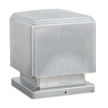 Imagem de WFCFCN Tampas de postes de cerca de pirâmide de cerca de bolota cobertura para madeira de cerca de jardim tampa de ferro galvanizado para postes 3 peças 150 x 150 mm