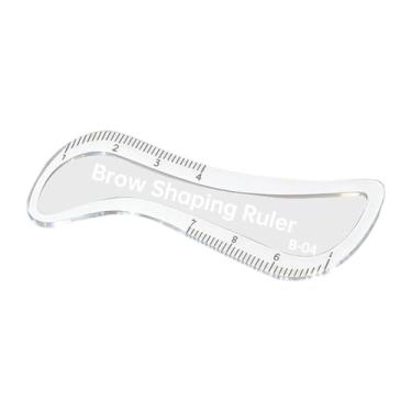 Imagem de harayaa Régua para modelagem de sobrancelhas, régua para mapeamento de sobrancelhas arqueadas, ferramenta de desenho rápido para posicionamento de, 7.5 Cm X 2.6 Cm