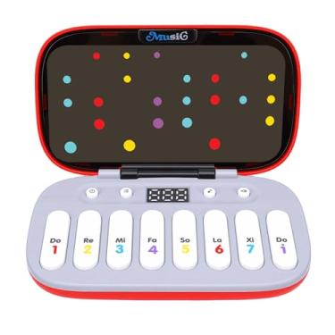 Imagem de Asixxsix Mini Brinquedo de Piano Infantil, Mini Teclado de Piano Infantil Portátil Com Luzes LED, Brinquedo de Aprendizagem de Instrumento Musical para Crianças, Meninas e meninos. (Vermelha)