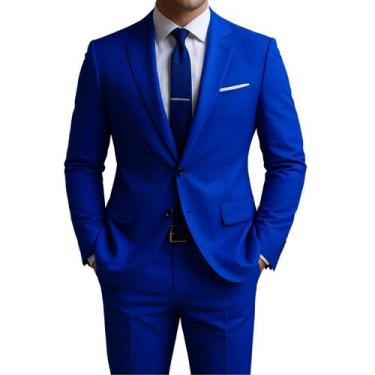 Imagem de Terno Masculino Italiano Premium Paletó e Calça - Fressart, Azul royal