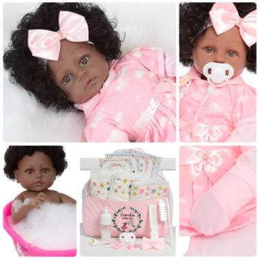 Imagem de Boneca Reborn Diva Silicone Realista Bolsa Enxoval Nuvem - Cegonha Reb