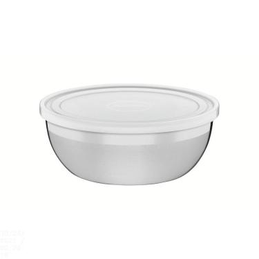 Imagem de Pote Tramontina Freezinox Redondo Em Aço Inox Com Tampa Plástica 22 Cm 2,9 L Tramontina