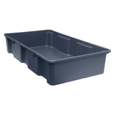 Imagem de Caixa Organizadora Plástico 32 Litros Cinza Presto Multiuso Reforçada Polipropileno Empilhável