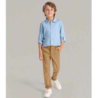 Imagem de Calça Infantil Menino Sarja Marrom Mundi-Masculino