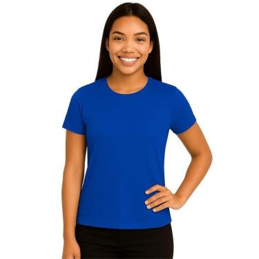 Imagem de Camiseta Manga Curta Feminina Lisa Dry Academia Fit-Feminino