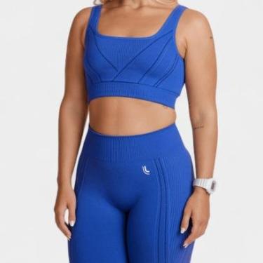 Imagem de Top Esportivo Lupo LSport Seamless Max II - Azul - GG-Feminino