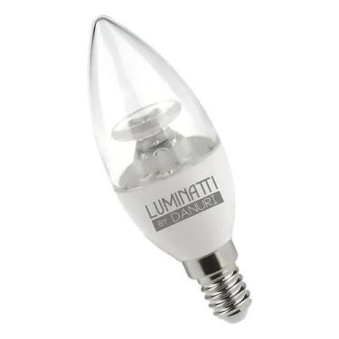 Imagem de Lâmpada Led Vela Cristal 4,5w Soquete E14 Bivolt Luminatti, 6000K (Bra