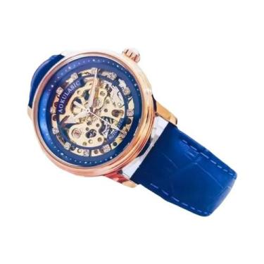 Imagem de Relógio Mecânico Feminino À Prova d'Água Com Diamantes Incrustados, Pr