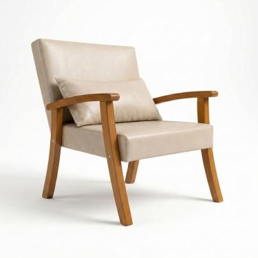 Imagem de Kit 2 Poltronas Jade Tecido Corino Para Sala De Estar Moderna Decorativa