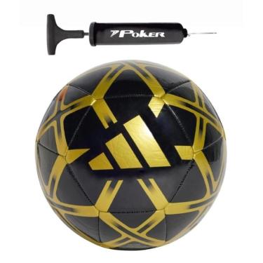 Imagem de Kit Bola Adidas Futebol de Campo Starlancer Club + Bomba de Ar Preta-Unissex