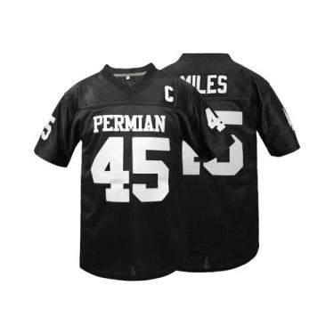 Imagem de Camisa De Futebol/Rugby Unissex Branca E Preta Boobie Miles 45 Permian
