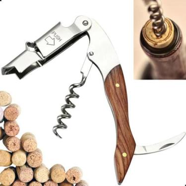 Imagem de Saca-rolhas Abridor De Vinho E Garrafas Profissional Garbo - Congratul