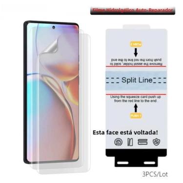Imagem de Protetor De Tela TPU Auto-Reparável 3 Em 1 Para Motorola Edge 60 Pro, 