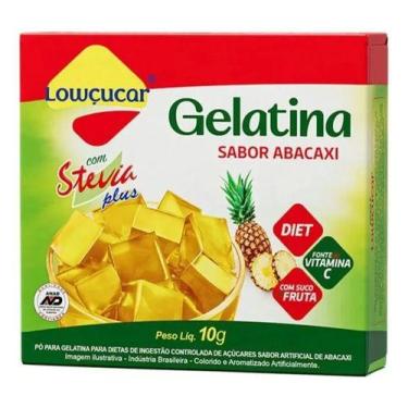 Imagem de Gelatina Em Pó Diet Com Stevia Plus Abacaxi Lowçucar 10gr