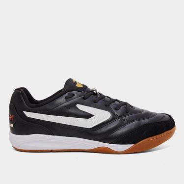 Imagem de Chuteira Futsal Topper Maestro Club VI Masculina, Preto, Branco, 40