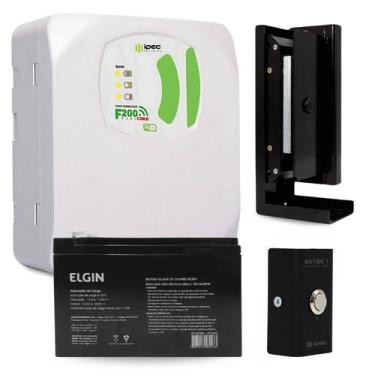 Imagem de Kit Eletroímã Fonte Carregador Wifi Bateria 7A Botoeira Ipec - Ipec