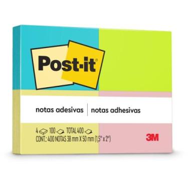 Imagem de Bloco de Recado POST-IT 653 Neon 38X50MM C/100FLS. (7891040102204) - 3