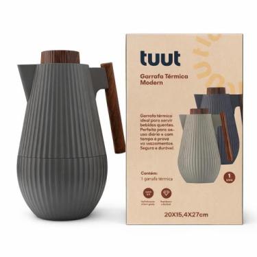 Imagem de Garrafa Térmica De Café E Chá Modern Cinza Luxo 1L Click - Tuut