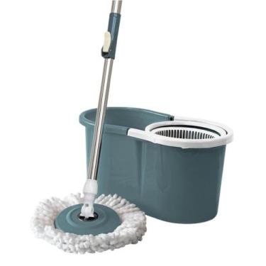 Imagem de Conjunto Mop Rotatório Compact 9L Balde com Cesto Plástico e 1 Refil A