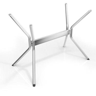 Imagem de Base de Metal para Mesa de Jantar 105cm Loire Prata/Cromado - Kappesbe