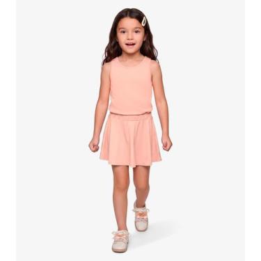 Imagem de Saia Infantil Feminina Em Cotton Leve Rovi Kids Rosa, 10, Rosa