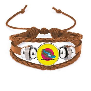 Imagem de un brand Pulseira de couro com proteção de memorial de aniversário Mother River