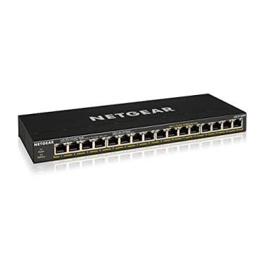Imagem de NETGEAR Switch PoE+ não gerenciado Gigabit Ethernet de 16 portas (GS316PP) – com 16 x PoE+ @ 183W, Desktop ou Suporte de Parede
