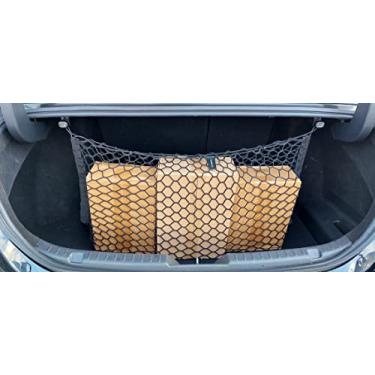 Imagem de Rede de carga de malha elástica estilo envelope automotivo para Mazda 3 2022 - acessórios de carro - organizador de porta-malas premium e armazenamento - rede de carga para Sedan - organizador de veículos para Mazda 3