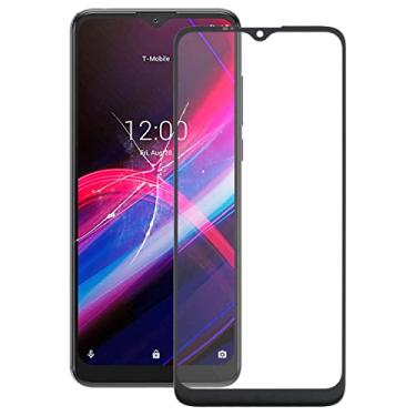 Imagem de HUANGYUNCHAO Acessórios telefônicos Lente de vidro externo da tela frontal para T-Mobile Revvl 4+ 5062Z Substituição do telefone celular