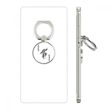 Imagem de Suporte de anel de telefone com padrão de cartas de coringa preto, suporte de laço ajustável