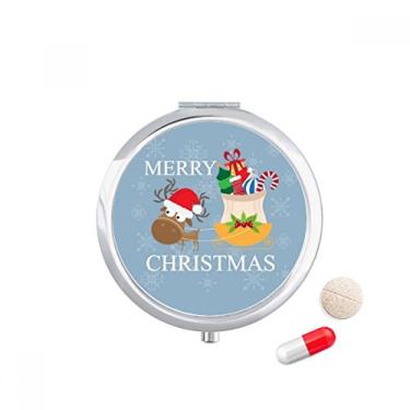 Imagem de Presente de alce de Natal, porta-comprimidos, porta-comprimidos, caixa de armazenamento de remédios