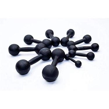 Imagem de Kit Halteres de Ferro Fundido Pintado - Pares de 500g, 1, 2, 3, 4 e 5 Kg