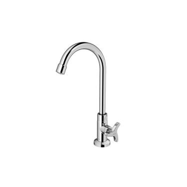 Imagem de Torneira Banheiro Lavatório Mesa Bancada Bica Alta Nova Trio