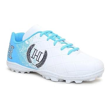 Imagem de Chuteira Society Havanni Adulto Futebol Grama Sintética Cor:Azul;Tamanho:43