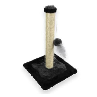 Imagem de Poste Arranhador Sisal Brinquedo com Bolinha Gato Pet Cinza