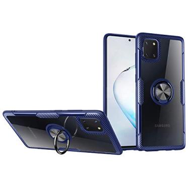 Imagem de Capa para Galaxy Note 10 Lite para Samsung, acrílico Trasparente de alta dureza [com suporte de anel de 360°] transparente [proteção à prova de choque] capa ultrafina (Note 10 Lite, azul)