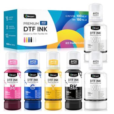 Imagem de Beryzol Tinta DTF Auto-Fill – Tinta de transferência DTF premium de 700 ml para filme PET, refil de tinta para impressoras Epson ET-8550 ET-8500, conjunto de tinta de impressão de transferência de
