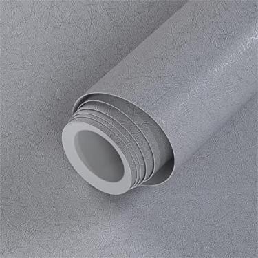 Imagem de Laatse Papel de contato em relevo de 39,9 cm x 998,2 cm, papel de parede de tira e cola, papel de parede autoadesivo renovável, impermeável, papel de parede texturizado de seda para armário de bancada