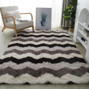 Imagem de KAIJIE Tapetes de área para sala de estar, tapete macio e fofo para quarto, tapete felpudo antiderrapante confortável para berçário, tapete moderno para decoração de casa 200 x 250 cm