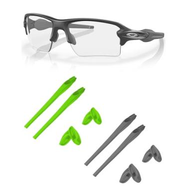 Imagem de Kits de borracha de substituição para óculos de sol Oakley Flak 2.0 OO9295|Flak 2.0 XL OO9188 - cinza + verde
