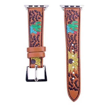 Imagem de Wonderent Pulseira Western para Apple Watch tamanho 38 mm, 40 mm, 41 mm, 42 mm, 44 mm, 45 mm e séries 8, 7, 6, 5, 4, 3, 2, 1 e SE (38/40/41 mm, nº 85)