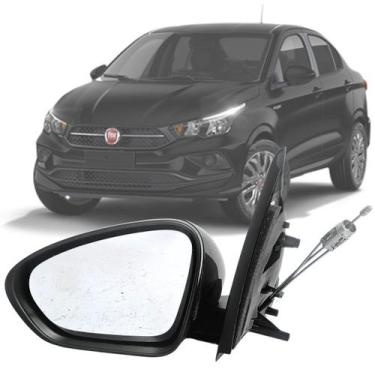Imagem de Retrovisor Esquerdo (motorista) Fiat Argo Cronos Manual com Capa Verme