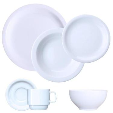 Imagem de Aparelho Jantar Chá 36 Peças C Bowl Cumbuca Porcelana Schmidt 6 Pessoa