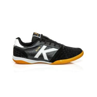 Imagem de Chuteira Futsal Kelme Elite Couro Amortecedor Reforçado , 42, Preto
