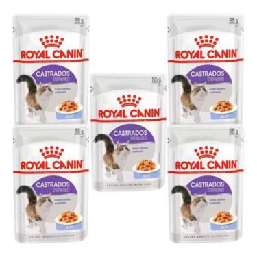 Imagem de Kit 5 Sachê Royal Canin Sterilised Gatos Castrados 85g Cada