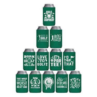 Imagem de Pop Nordic Refrigerador de Lata de Golfe Engraçado - Manga de Lata de Golfe de 12 Pacotes para Cerveja, Cerveja de Neoprene Reutilizável em Massa Aconchegante para Suprimentos de Festa de Jogos de Gol