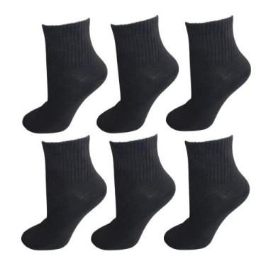 Imagem de Kit 12 Pares De Meias Infantil Cano Médio Alto Unissex - Naimus, Kit p